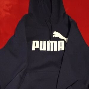 Puma Blue Hoodie Sweatshirt with Iconic Logo